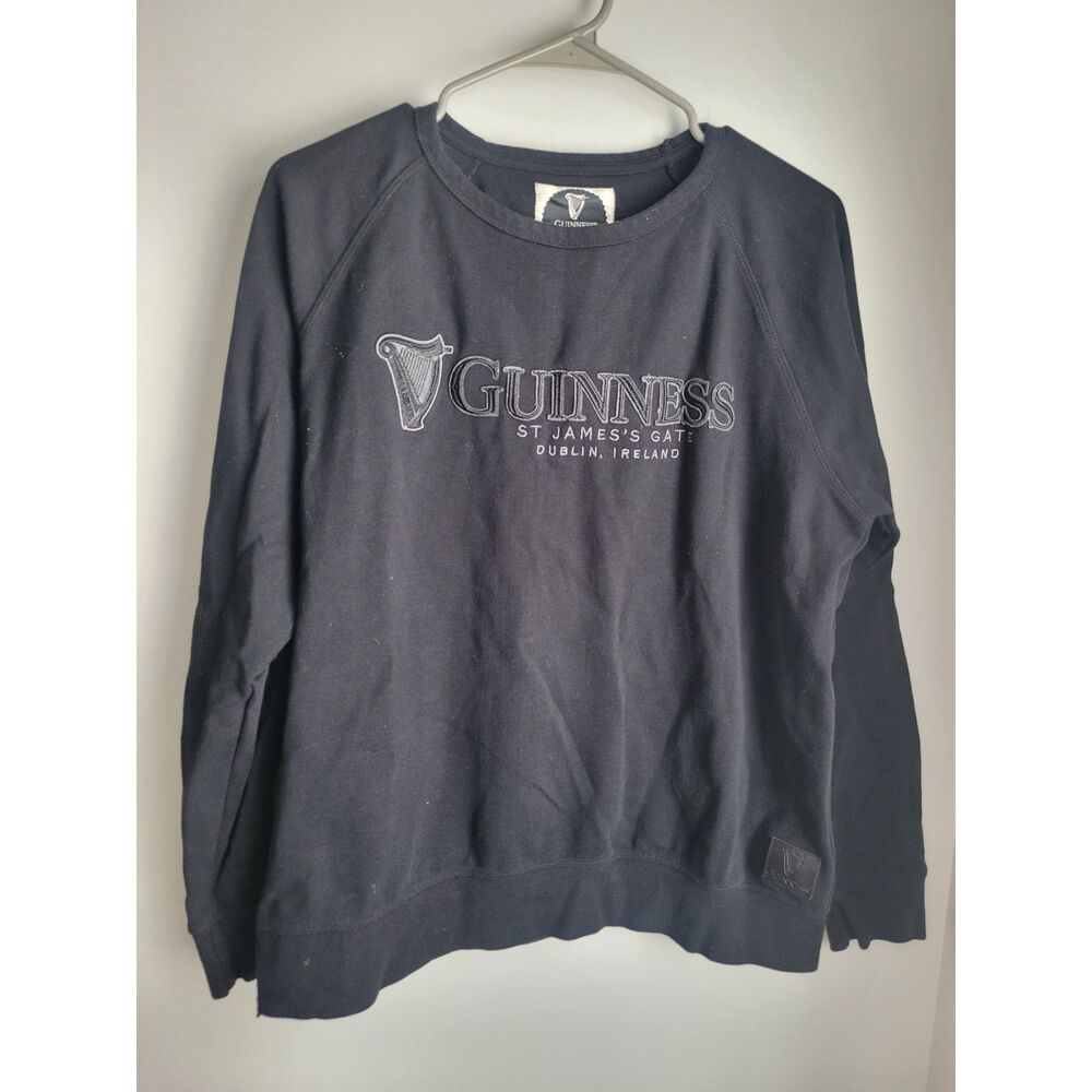 Guinness Style Black Sweater Medium M